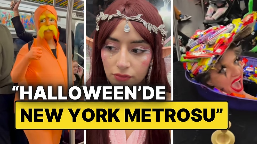 "Halloween'de New York Metrosuna Binmişsindir": Birbirinden Yaratıcı Kostümler Havada Uçuştu