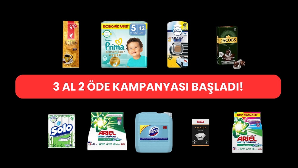 Amazon'da 3 Al 2 Öde Kampanyası Başladı!! Yüzlerce Market Ürününde Kaçırmamanız Gereken İndirim Fırsatı