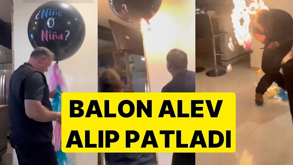 Cinsiyet Öğrenme Partisinde Faciadan Dönüldü! Balon Alev Alıp Patladı