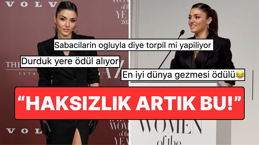 Ödüllere Doyamayan Hande Erçel'in Harper’s Bazaar Gecesinde 'Yılın Dijital Yıldızı' Ödülü Alması Topa Tutuldu!