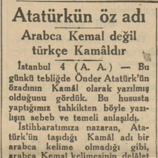 O dönem isim konusu ayrıca Anadolu Ajansı tarafından da detaylı bir şekilde incelenmiş ve şöyle bir açıklama yapılmıştı: