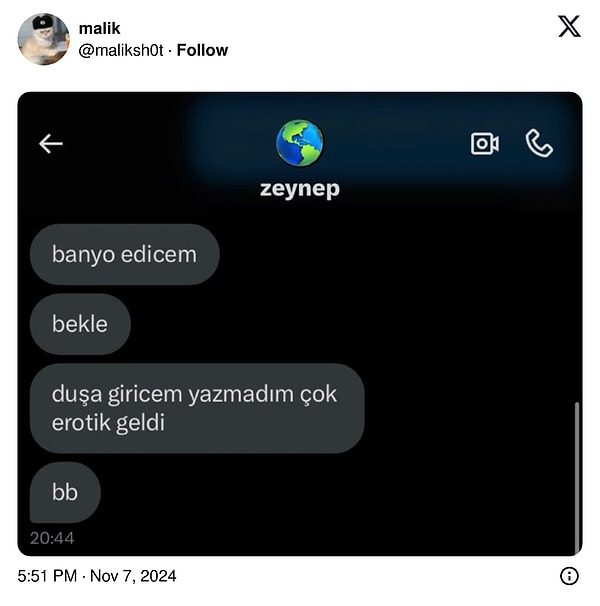 O kadar da erotik değil.