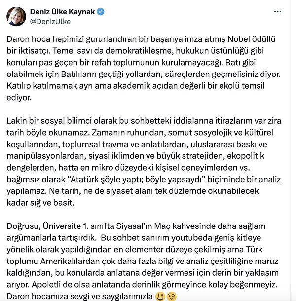 Akademisyen Deniz Ülke Kaynak da burada yanlış bir tarih okuması olduğunu ileri sürdü.