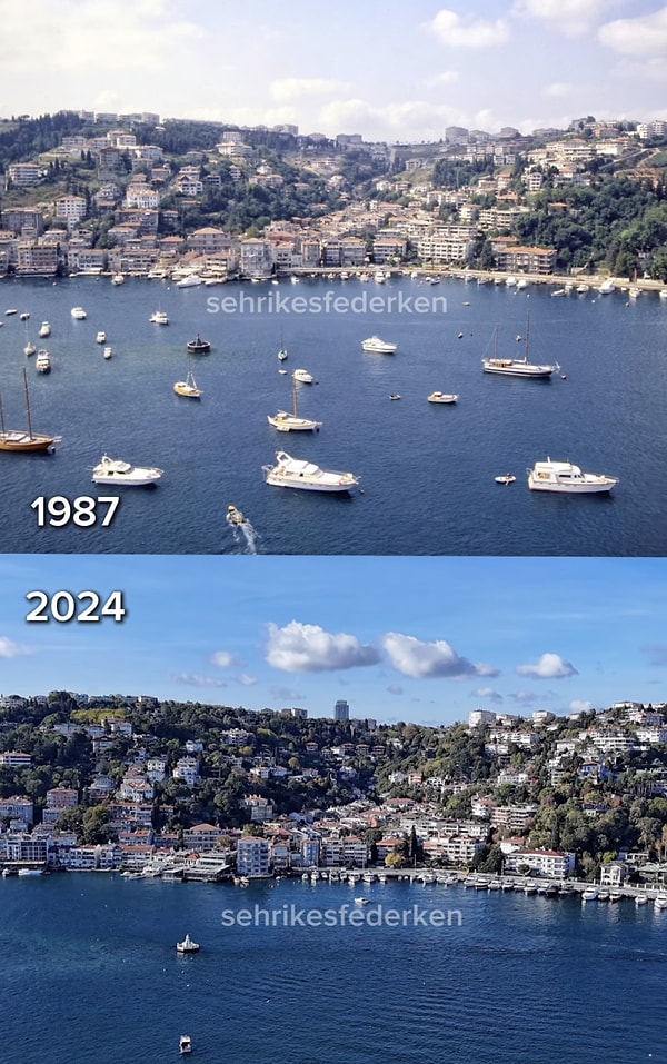 1. İstanbul Bebek semti (1987 ve 2024 yılları arasındaki 37 yıllık değişim)