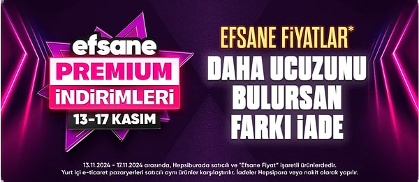 Efsane Premium İndirimleri Hepsiburada'da başladı!