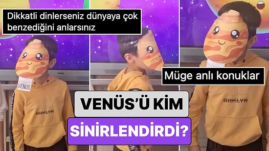 Okulda Bir Etkinlikte Venüs'ü Canlandıran Miniğin Aşırı Öfkeli Sunumu İzleyenleri Güldürdü