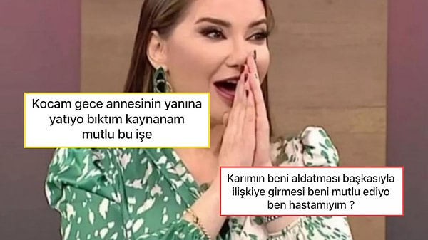 2. Biz Esra Ezmeci'yi Beyaz TV'de yayınlanan Yeni Baştan programı ile tanıyoruz. Ancak o aynı zamanda bir psikolog. Uzman Klinik Psikolog Esra Ezmeci, Instagram hesabı üzerinden de kadınlara ve erkeklere ilişki tavsiyesi veriyor. Kendisine gelen tuhaf soru ve itirafları da sıklıkla sizlerle paylaşıyoruz. "Artık daha tuhafını duymayız." dediğimiz her olaydan sonra bir yenisi ağzımızı açık bırakıyor. İşte, Ezmeci'ye şimdiye kadar sorulmuş birbirinden acayip sorular ve itiraflar...