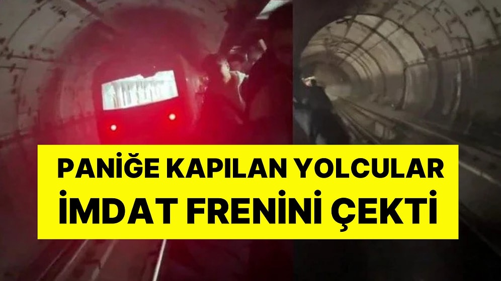 Metroda Korku Dolu Anlar: Paniğe Kapılan Yolcular İmdat Frenini Çekti