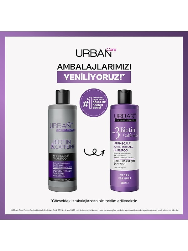 4. Urban Care Expert Series Biotin & Caffeine Dökülme Karşıtı Saç Bakım Şampuanı - 350 ml