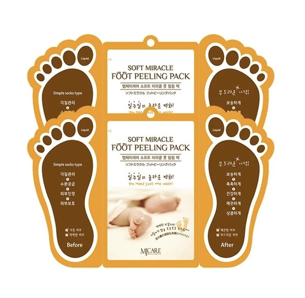 6. Mjcare Miracle Foot Peeling Pack - Çorap Tipi Ayak Peeling Maskesi 2'li