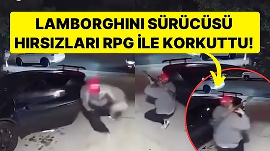 Kovaladıklarına Pişman Oldular: Lamborghini Sürücüsünden Hırsızlara RPG'li Müdehale!