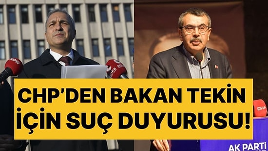 CHP, Bakan Yusuf Tekin'in Laiklik Açıklamaları İçin Suç Duyurusunda Bulundu!