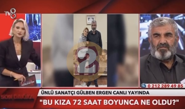 Gülben Ergen sabah saatlerinde de Rojin’in babasının da katıldığı TV8’deki “İlkay Buharalı’yla Gerçekler”programına telefonla bağlandı.