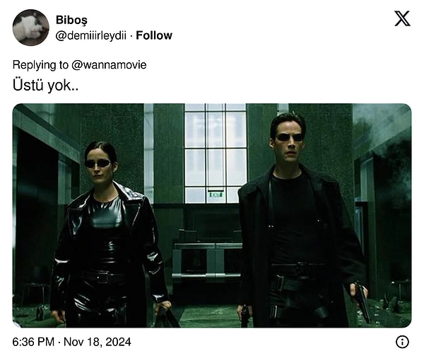 3. Neo ve Trinity (The Matrix)