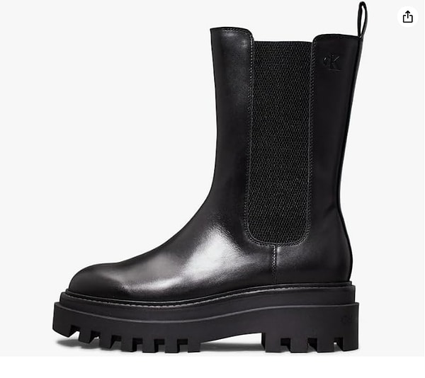 9. Calvin Klein Flatform Chelsea Boot Mg Lth Kadın Bot