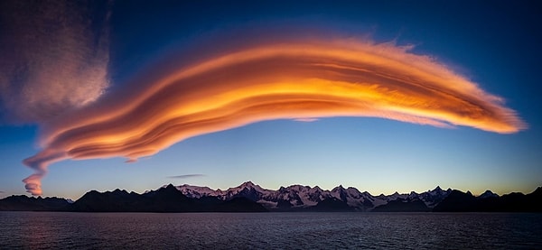 High Honor Award: Composite Image of Lenticular Cloud Over Jason Harbor