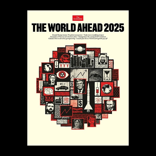 Peki The Economist'in 2025 kapağındaki gizemli şifreler neler? Kapakta yer alan görselleri ve mesajları sizin için yorumladık!