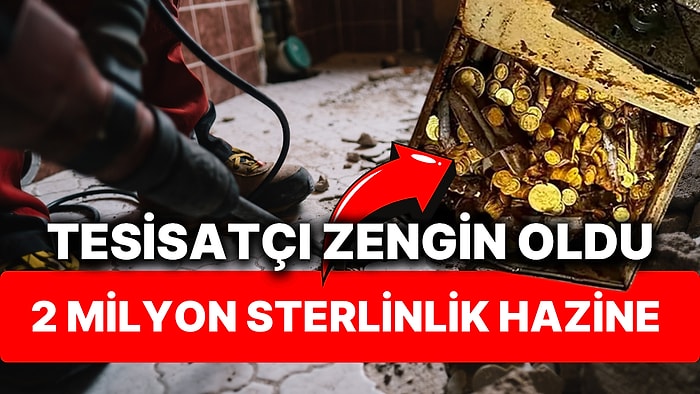 Betona Gömülü İpi Takip Eden Tesisatçı 2 Milyon Sterlin Değerinde 30 Kilo Sikke Buldu!