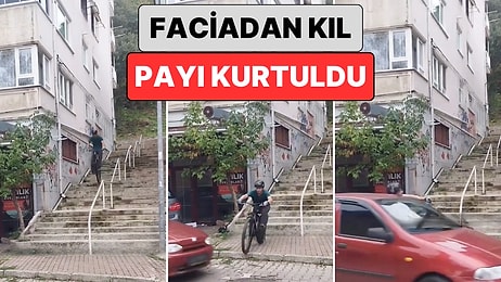 Bursa'da Bisikletle Merdivenden İniş Yapmak İsteyen Genç İhmal Sonucu Faciadan Kıl Payı Kurtuldu