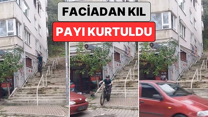 Bursa'da Bisikletle Merdivenden İniş Yapmak İsteyen Genç İhmal Sonucu Faciadan Kıl Payı Kurtuldu