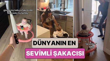 Bir Anne Küçük Bebeğinin Eline Sahte Bıçak Vererek Aile Üyelerinin Ödünü Kopardı