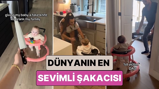 Bir Anne Küçük Bebeğinin Eline Sahte Bıçak Vererek Aile Üyelerinin Ödünü Kopardı