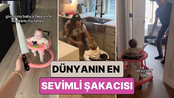 Bir Anne Küçük Bebeğinin Eline Sahte Bıçak Vererek Aile Üyelerinin Ödünü Kopardı