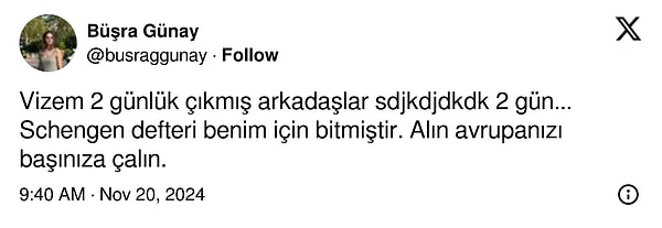 Vize reddine neredeyse alıştık... 1 hafta vize vermelerini de öpüp başımıza koyacak hale geldik. Peki ya dalga geçer gibi 2 günlük vize onayı hiç başınıza geldi mi?