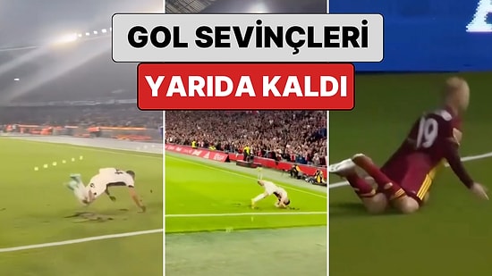 Gol Sevinçlerini Dizleri Üzerinde Kayarak Yaşamak İsterken Sahanın Azizliğine Uğrayan Futbolcular