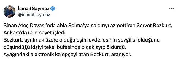 İsmail Saymaz'ın paylaşımı 👇🏻