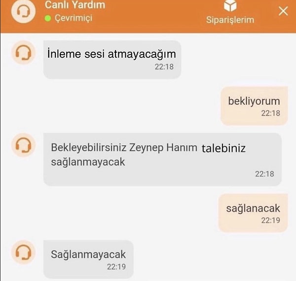 Bazen alışveriş platformlarında birbirinden ilginç yorumlar ve diyaloglar görmeniz mümkün. Bu diyalogları görenler de adeta "Biz ne okuduk şimdi?" demekten kendini alıkoyamıyor.