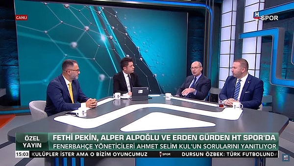 Fenerbahçe yönetim kurulu üyeleri Fethi Pekin, Alper Alpoğlu ve kulüp avukatı Erden Gürden HT Spor'a konuk oldu. 3 Temmuz sürecinde Fenerbahçe'nin uğradığı zararlar konuşulurken Fethi Pekin'den çarpıcı açıklamalar geldi.