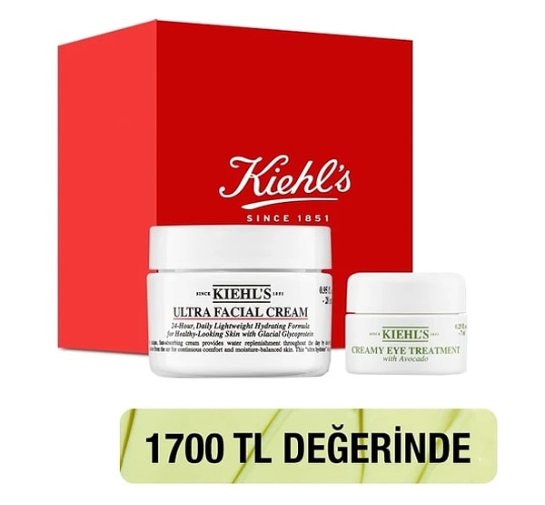 3. Kiehl's Ultra Facial Cream & Avokadolu Göz Kremi Favori Nem Ikilisi Seti