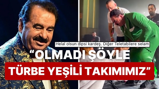 İbrahim Tatlıses'in Teletabi Kostümüne Benzetilen Yeşil Takım Elbisesi Kullanıcıların Diline Fena Düştü