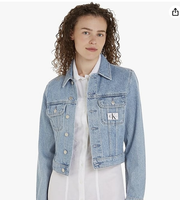 Calvin Klein CROPPED 90s DENIM JACKET Dış Giyim Kadın