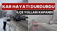 Kar Yağışı Bursa’da Hayatı Durdurdu! İlçe Yolları Kapandı, Ekipler Devrede