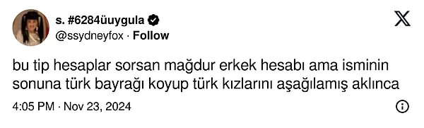 "Türk bayrağı koyup Türk kızlarını aşağılamak..." 👇