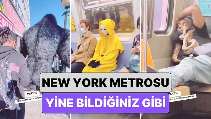 New York Metrosu Yine Bildiğiniz Gibi: Bir Kadın Metroda Karşılaştığı İlginç Görüntüleri Paylaştı