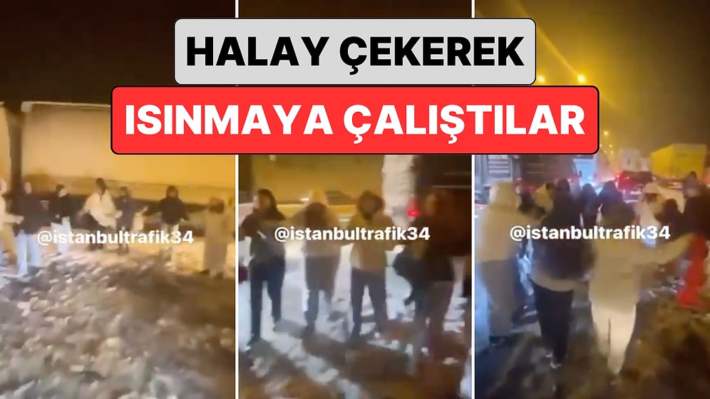 Kar Sebebiyle Bolu - Ankara Yolunda Mahsur Kalan Vatandaşlar Beklerken Halay Çekmeye Başladı