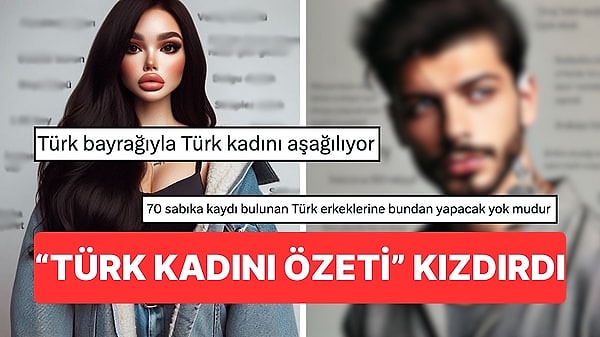 Kadınları eleştirmekten bıkmayanlar, yine sosyal medyanın gündeminde! Bu kez, X üzerinden yapılan 'Türk kadını özeti' paylaşımı ile şaşkınlık veren bir karalama çalışması yürütülmeye çalışıldı. X'te @6284gercekleri kullanıcı adıyla yer alan kişinin yapay zeka tarafından hazırlanan görseli paylaşmasına sosyal medya kullanıcılarının da söyleyecekleri vardı. Neyse ki içeriğe tepki gösteren sadece kadınlar değildi. Eleştirilerden erkekler de rahatsız oldu!