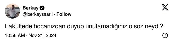 1. Her şey @berkaysaarii isimli kullanıcının takipçilerine şöyle bir soru yöneltmesiyle başladı