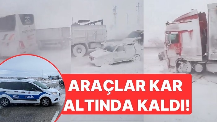 Araçlar Kar Altında Kaldı: Konya-Afyon Yolunda Tipi Ulaşımı Felç Etti