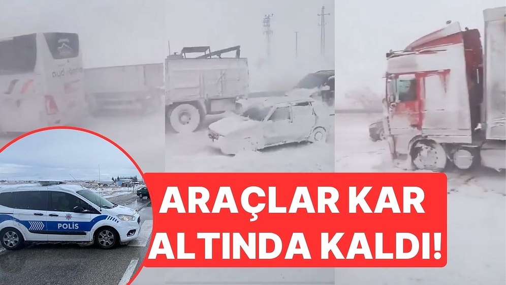 Araçlar Kar Altında Kaldı: Konya-Afyon Yolunda Tipi Ulaşımı Felç Etti