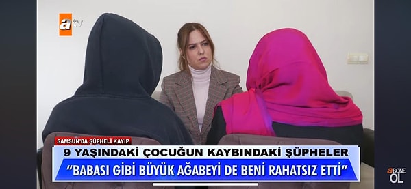 O dönem 12-13 yaşlarında olduğunu söyleyen genç kadın, Tutku Dilara'nın babası ve abisinin kendisini taciz ettiğini anlattı. Baba Mustafa Kayıkçı için beni öpmeye çalışıyordu ve eşi "Bir kızın canını yaktın başka bir kızın canını yakma." diyerek adamı uyardığını söyledi.