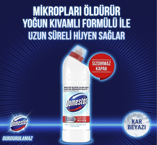 Domestos Kar Beyazlığı Çamaşır Suyu