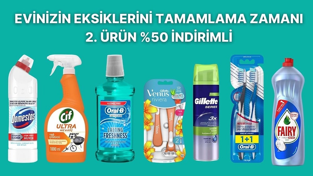 Kara Cuma İndirimleri Başladı! Oral-B’den Cif’e Yüzlerce Hijyen Ürününde 2. Ürün %50 İndirimli