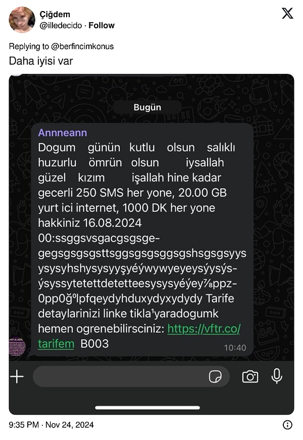 Bazı kullanıcılar kendi ailelerinden gelen benzer mesajları paylaştı👇