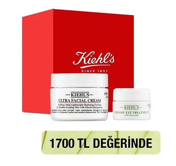 2. Kiehl's Ultra Facial Cream & Avokadolu Göz Kremi Favori Nem Ikilisi Seti