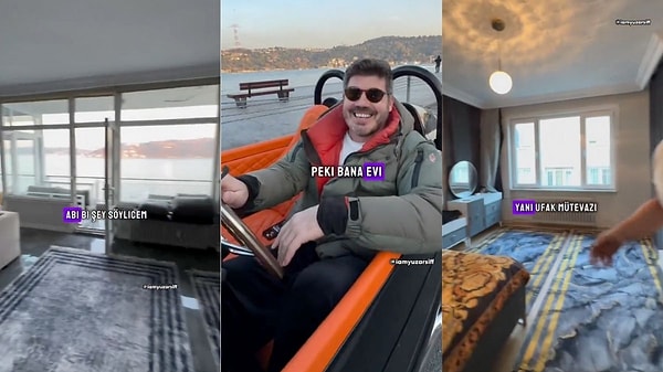 Sosyal medya platformu TikTok'ta 'iamyuzarsiff' adıyla ev vlogları çeken içerik üreticisi genç, Arnavutköy'de 130 bin lira kira veren bir kişinin evini ziyaret etti.