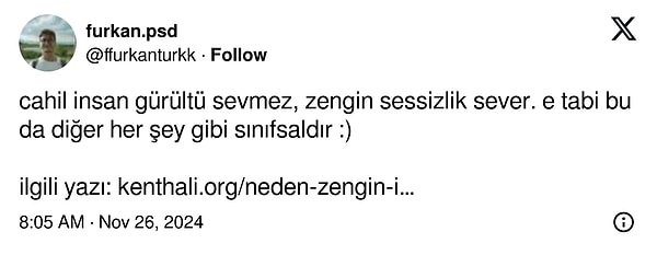 Şimdi sıra sizde, hadi siz yanıtlayın: Sahiden, bu durum sınıfsal mıdır? 👇